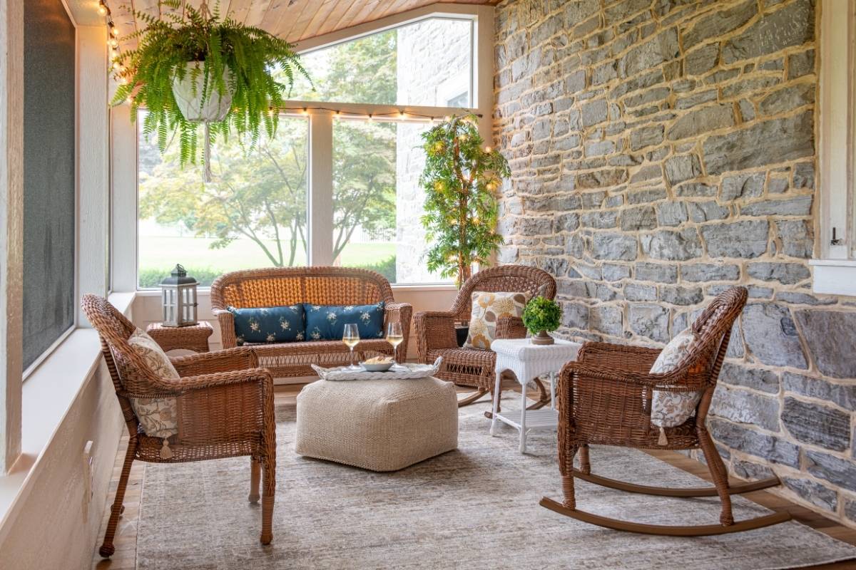 Screened in Porch at The Inn on Church Road, a bed and breakfast in Hershey PA
