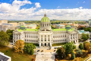 Pennsylvania state capital building in Harrisburg